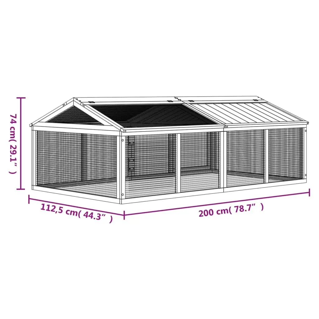 Solid Wood Outdoor Habitat for Small Animals