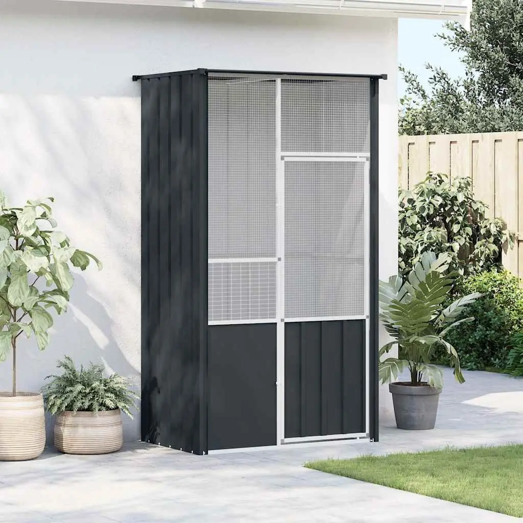 Large Anthracite Bird Cage Aviary with Galvanised Steel