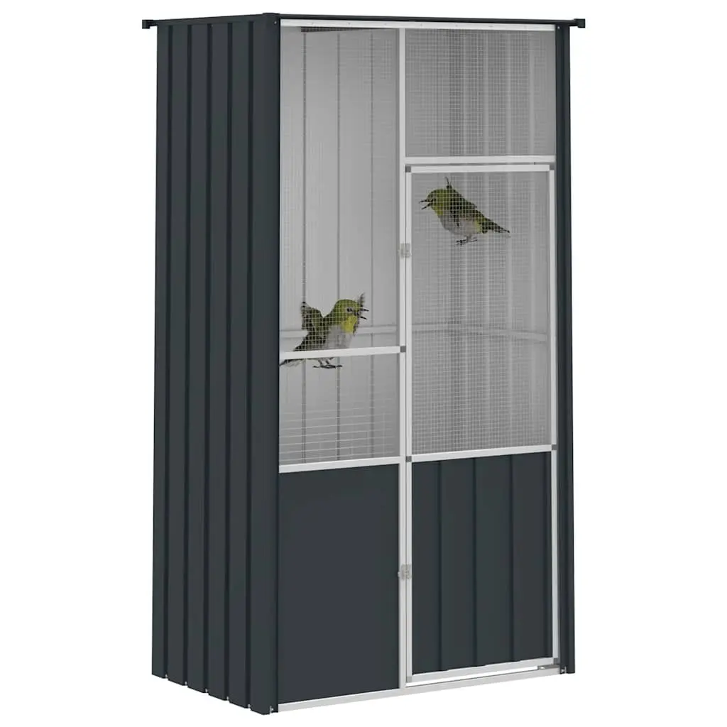Large Anthracite Bird Cage Aviary with Galvanised Steel