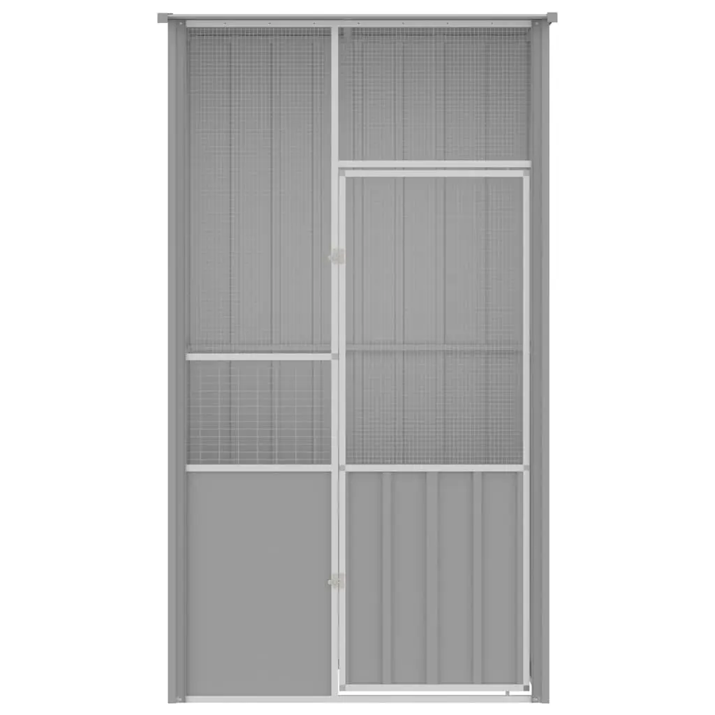 Bird Cage Galvanised Steel Large Grey Walk In Flight Enclosure