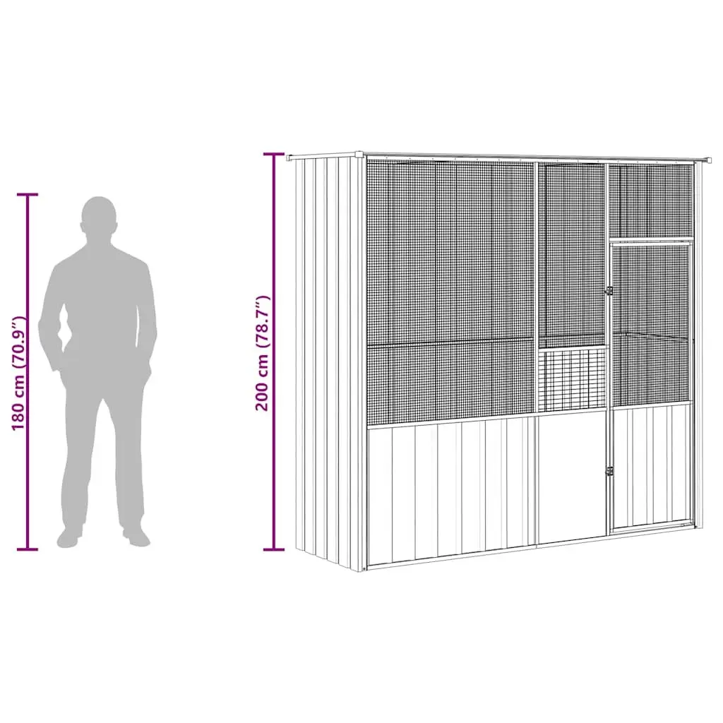 Large Galvanised Steel Bird Cage for Outdoor and Indoor Use