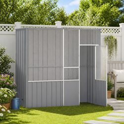 Large Grey Bird Cage Aviary with Galvanised Steel Frame