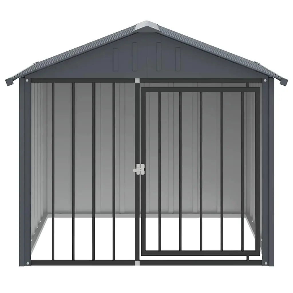 Black Outdoor Dog House with Roof