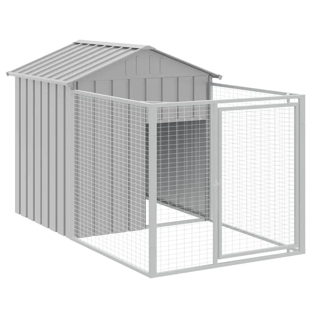 Dog House with Run for Outdoor Comfort 117x201x123cm