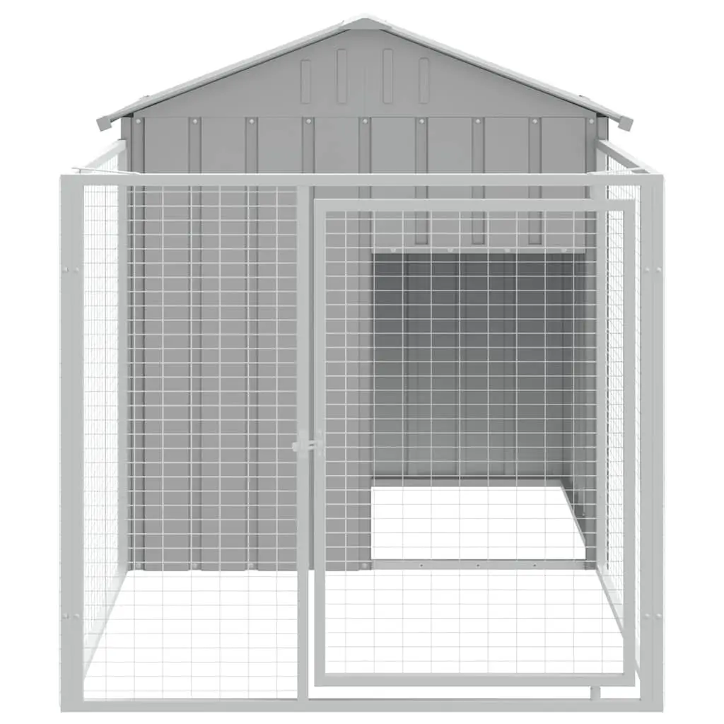 Dog House with Run for Outdoor Comfort 117x201x123cm
