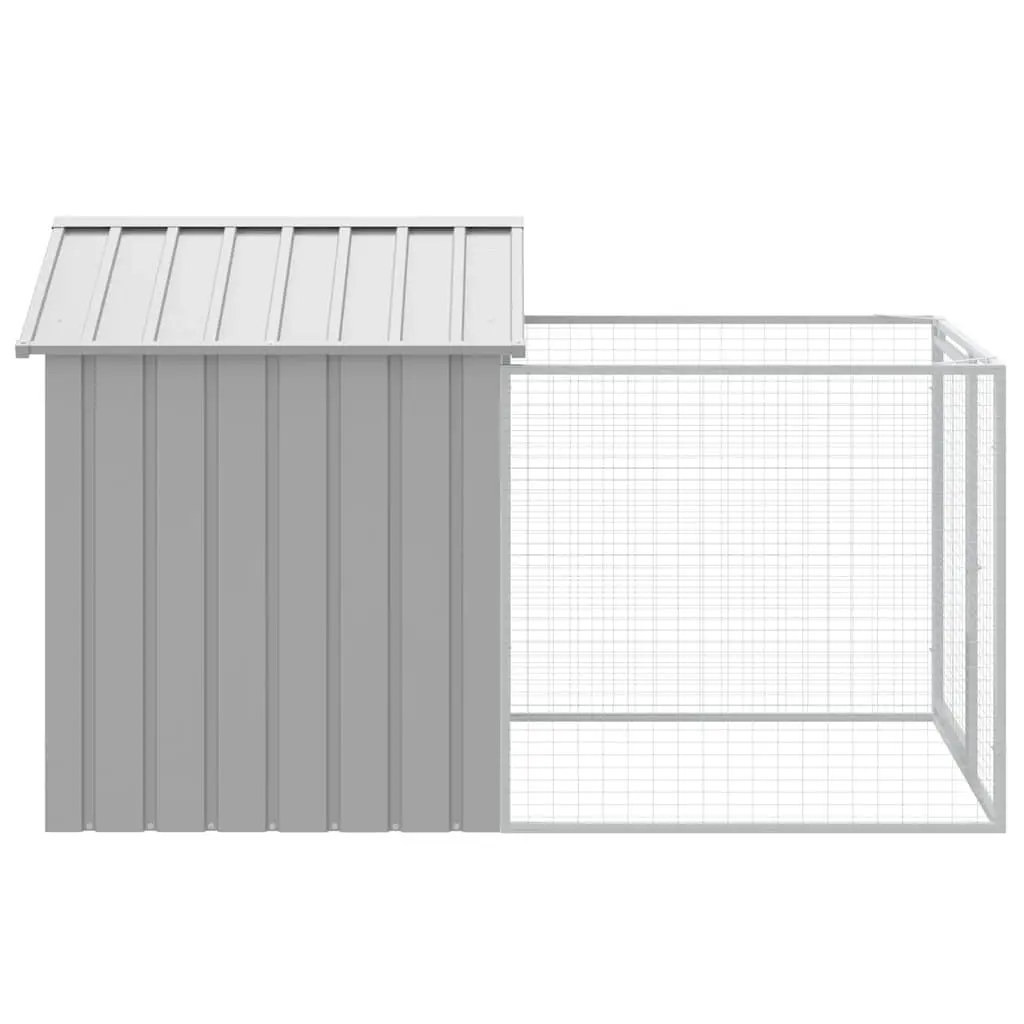 Dog House with Run for Outdoor Comfort 117x201x123cm