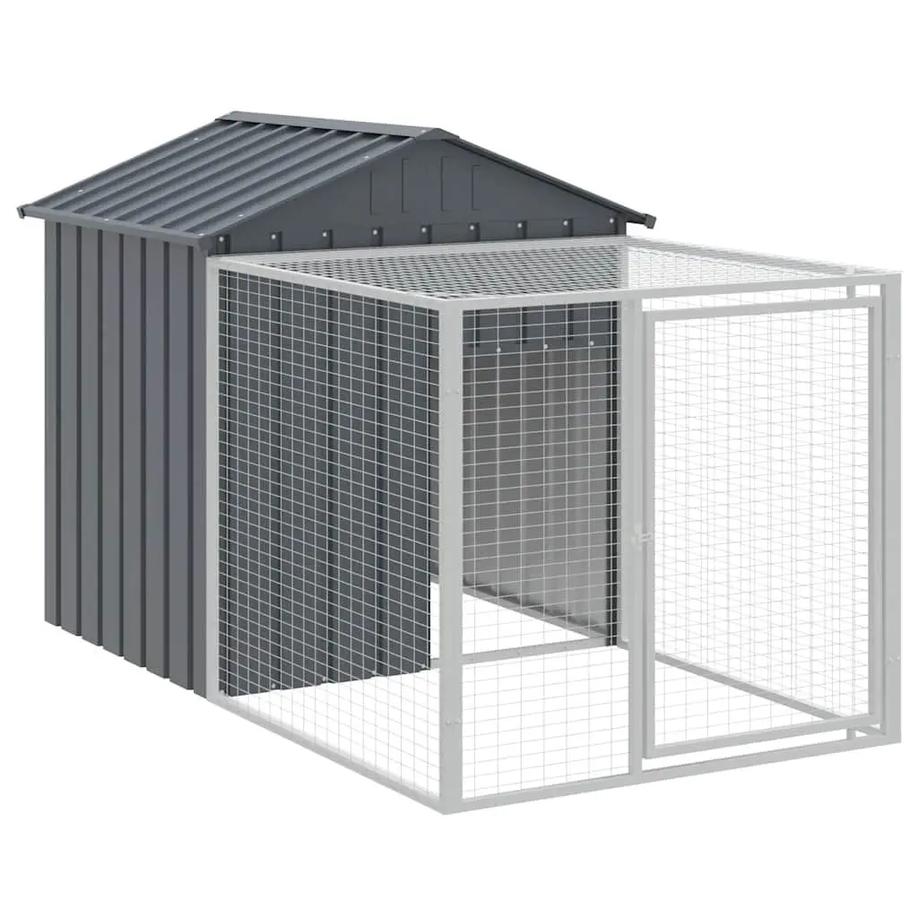Chicken Cage Galvanised Steel 117x201x123cm Anthracite