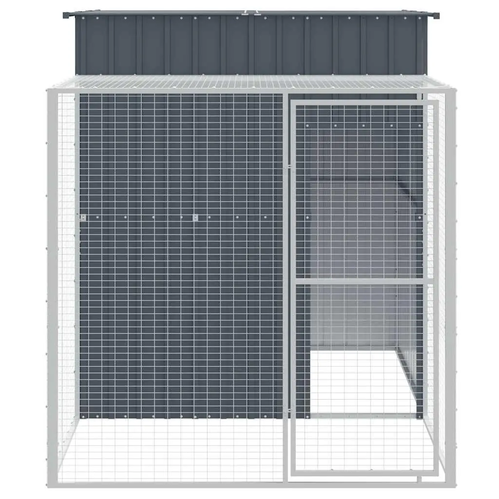Anthracite Chicken Cage with Secure Run