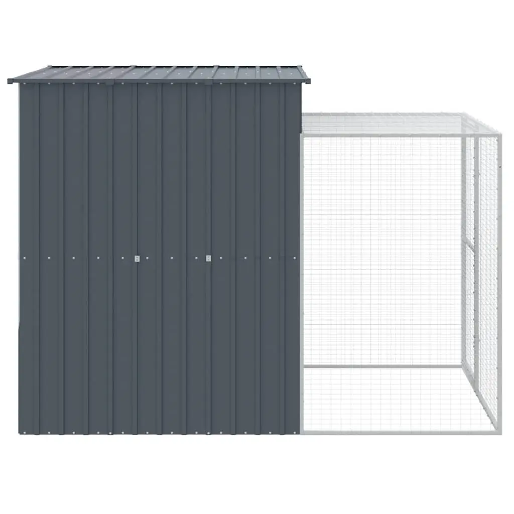 Anthracite Chicken Cage with Secure Run