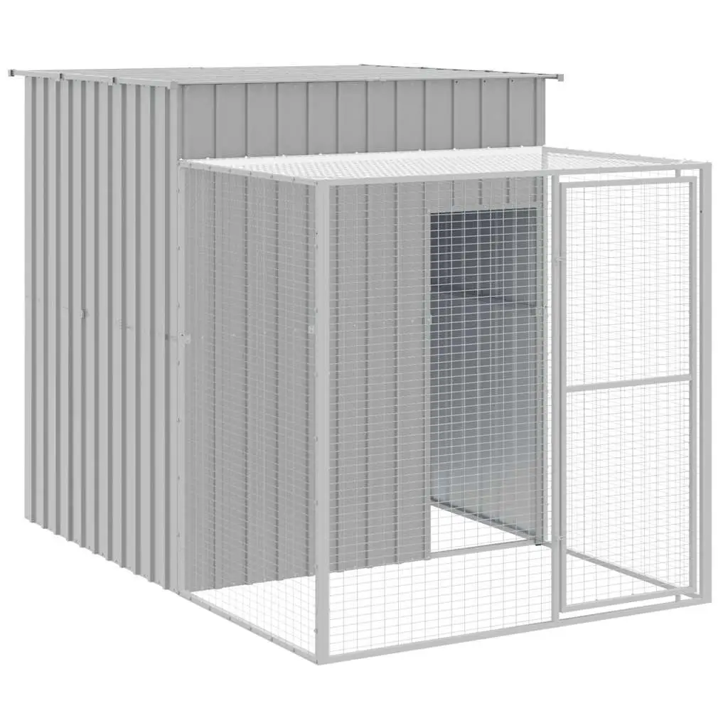 Light Grey Chicken Cage with Run 165x251x181cm