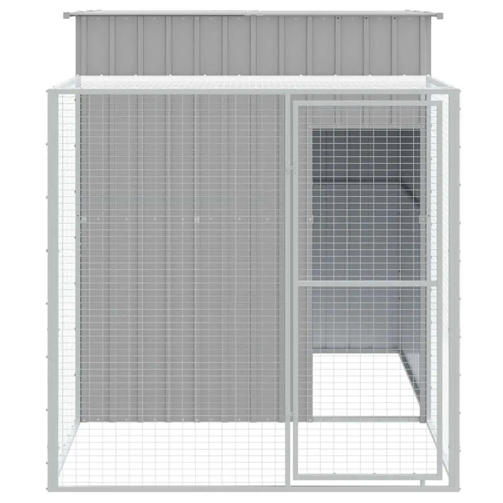 Light Grey Chicken Cage with Run 165x251x181cm