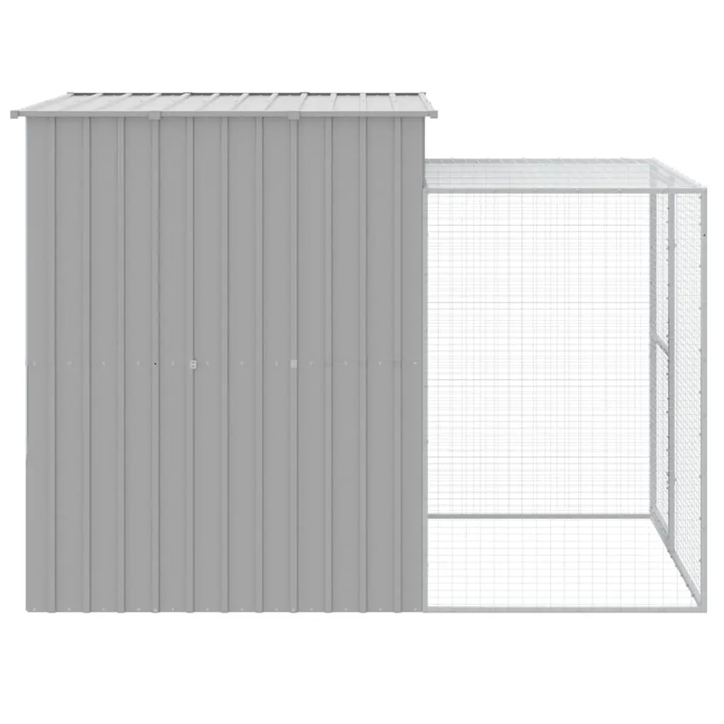 Light Grey Chicken Cage with Run 165x251x181cm