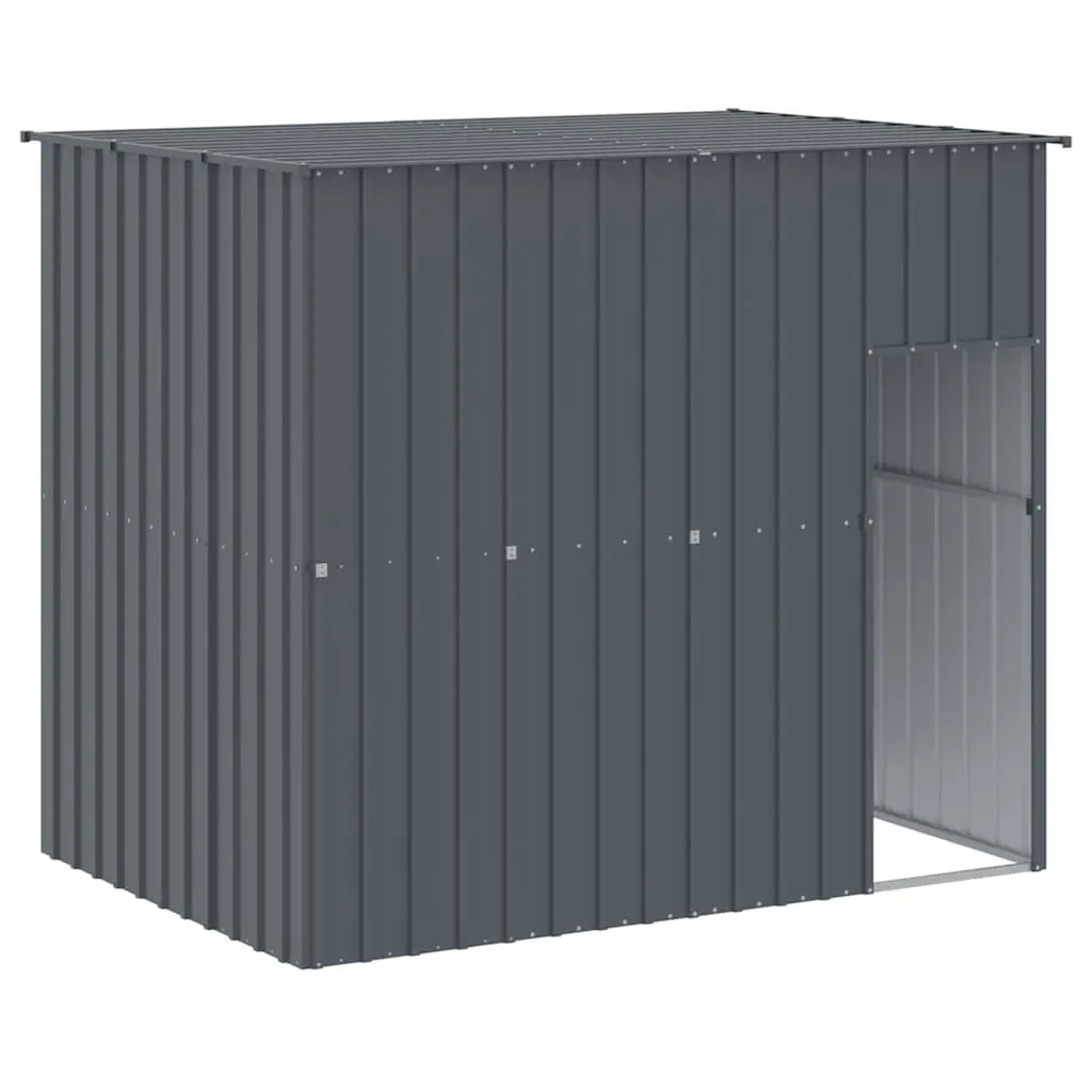 Outdoor Dog House with Roof in Anthracite Steel