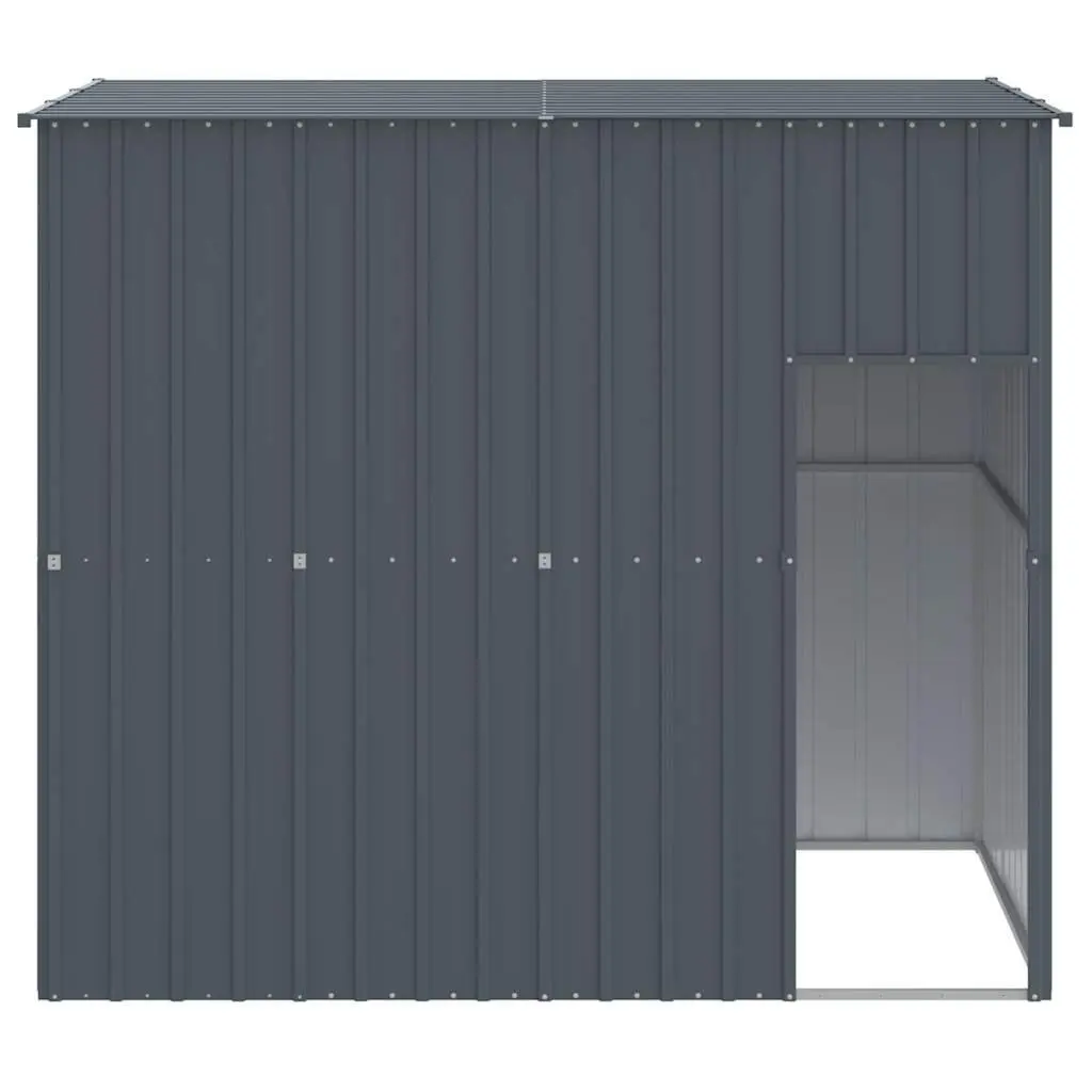 Outdoor Dog House with Roof in Anthracite Steel