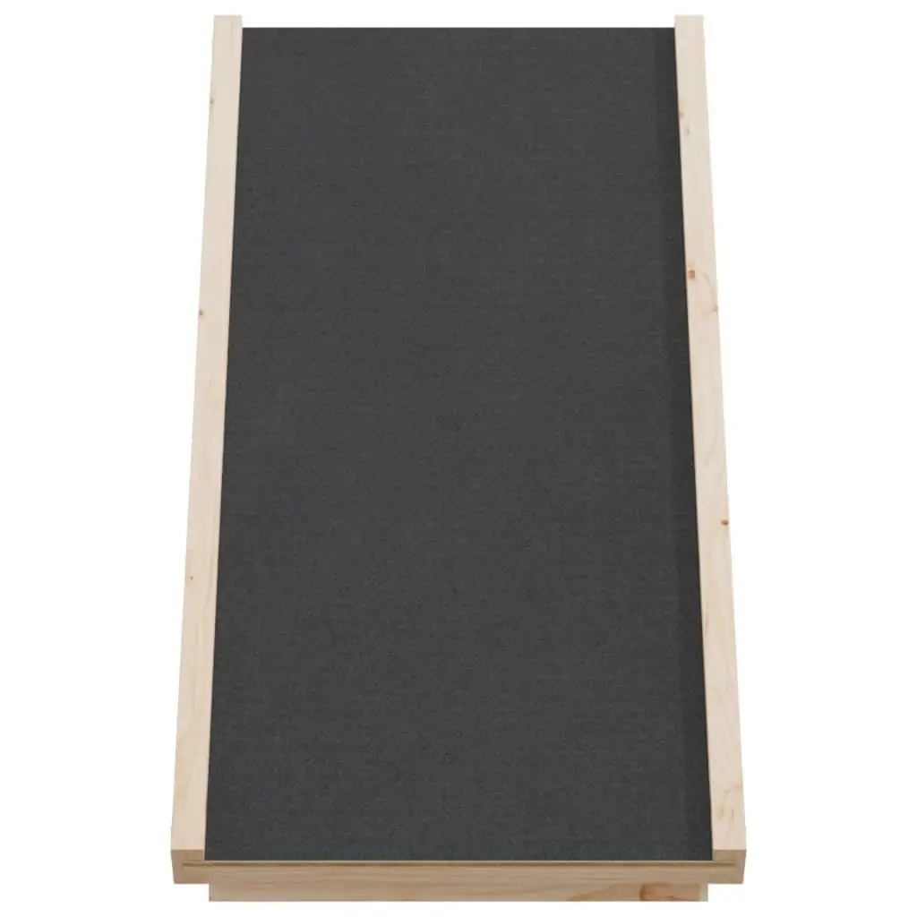 Dog Ramp Pet Steps Adjustable Height Foldable Portable Solid Wood Fir Grey