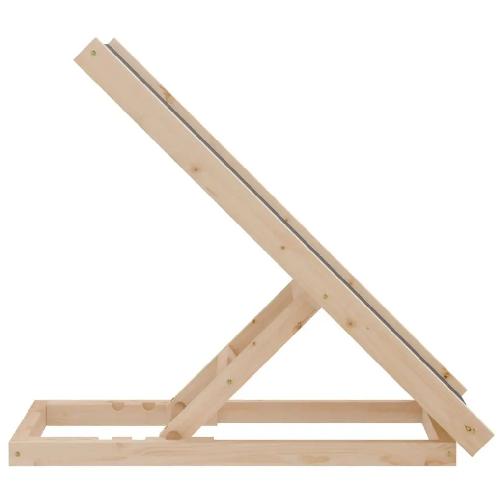 Dog Ramp Pet Steps Adjustable Height Foldable Portable Solid Wood Fir Grey