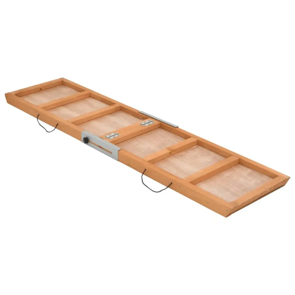 Dog Ramp Solid Fir Wood 120cm Foldable Portable Grey