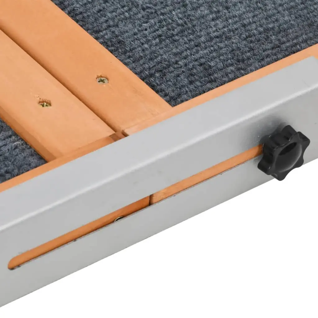 Dog Ramp Solid Fir Wood 120cm Foldable Portable Grey
