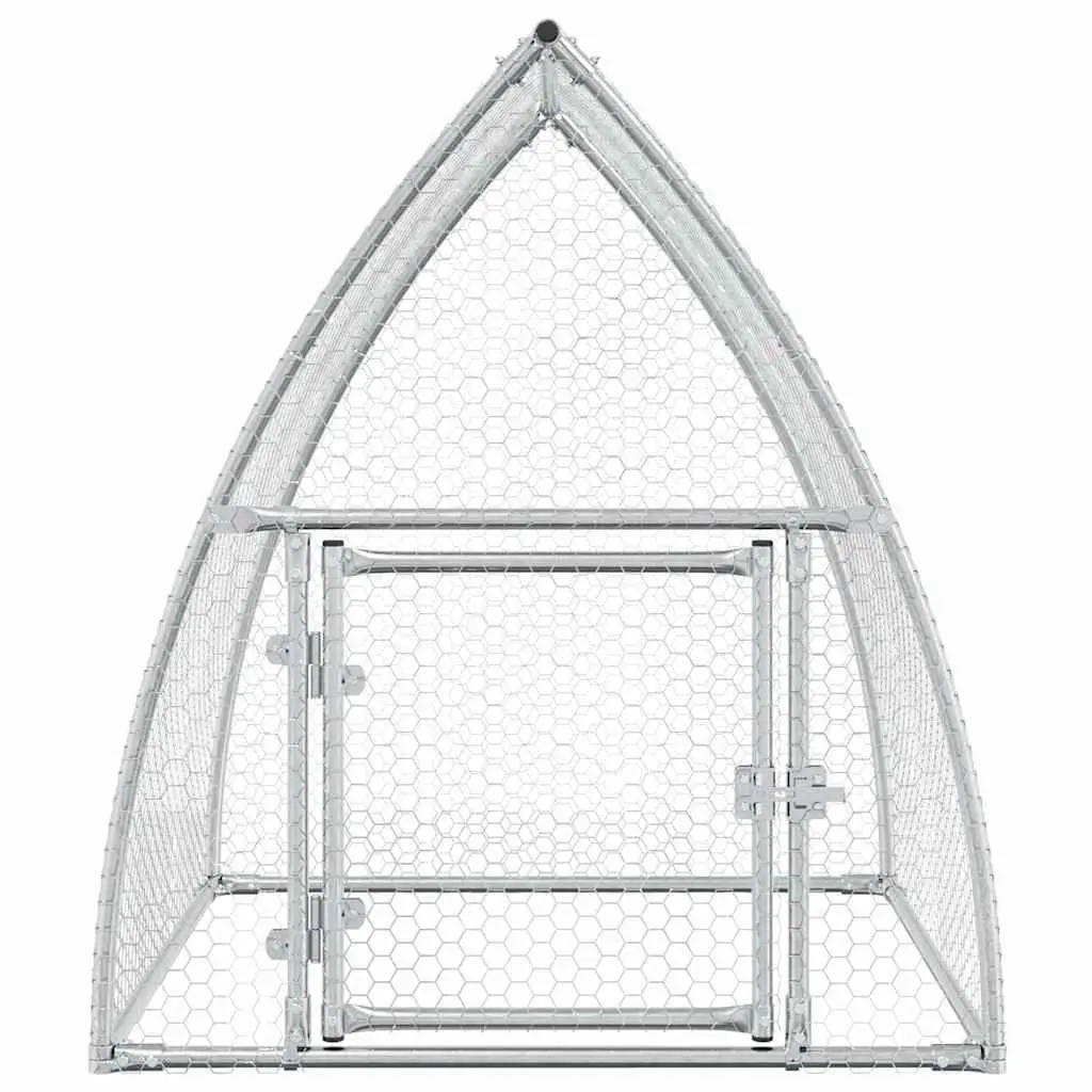 Chicken Cage Galvanised Steel 100 x 105 x 120 cm Silver