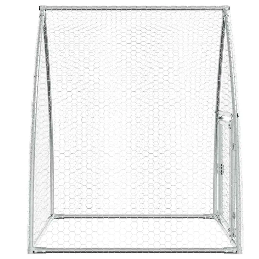 Chicken Cage Galvanised Steel 100 x 105 x 120 cm Silver