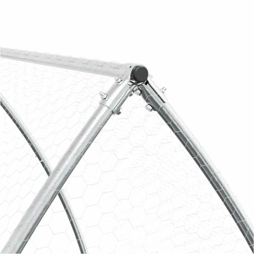 Chicken Cage Galvanised Steel 100 x 105 x 120 cm Silver