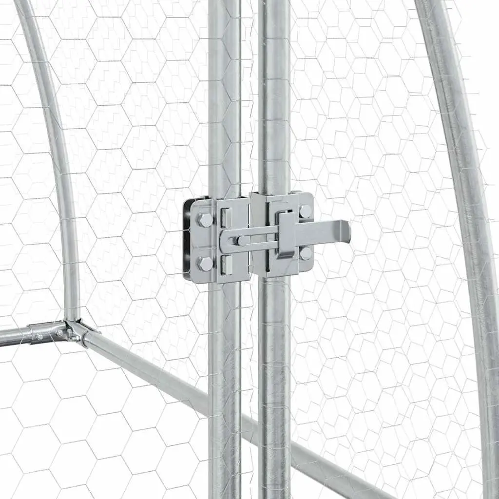 Chicken Cage Galvanised Steel 100 x 105 x 120 cm Silver