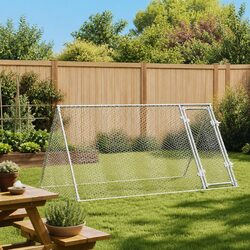 Durable Outdoor Chicken Cage in Silver Galvanised Steel