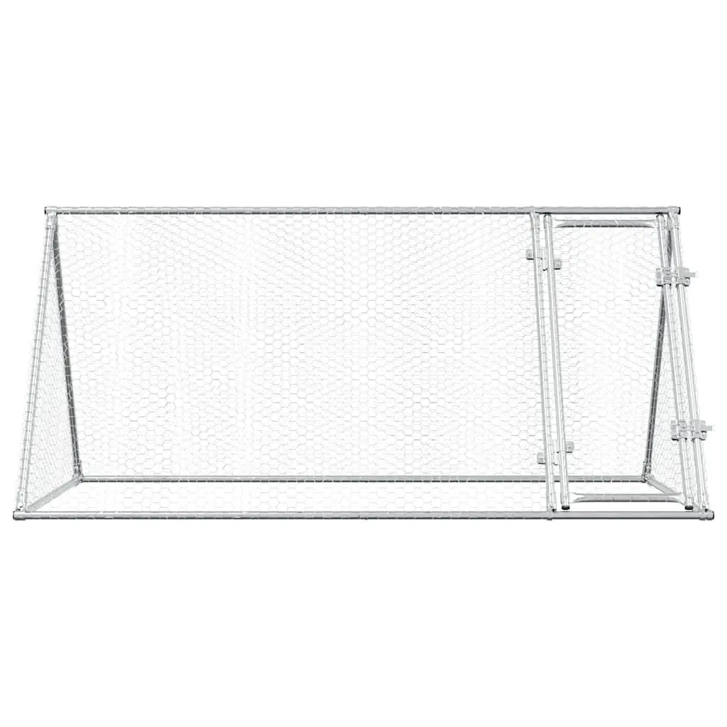 Chicken Cage Galvanised Steel 200x105x91 cm Silver