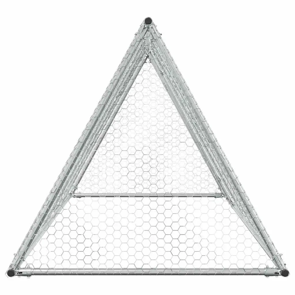 Chicken Cage Galvanised Steel 200x105x91 cm Silver
