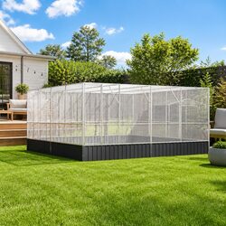 Sturdy Galvanised Steel Bird Aviary 418x414x212cm