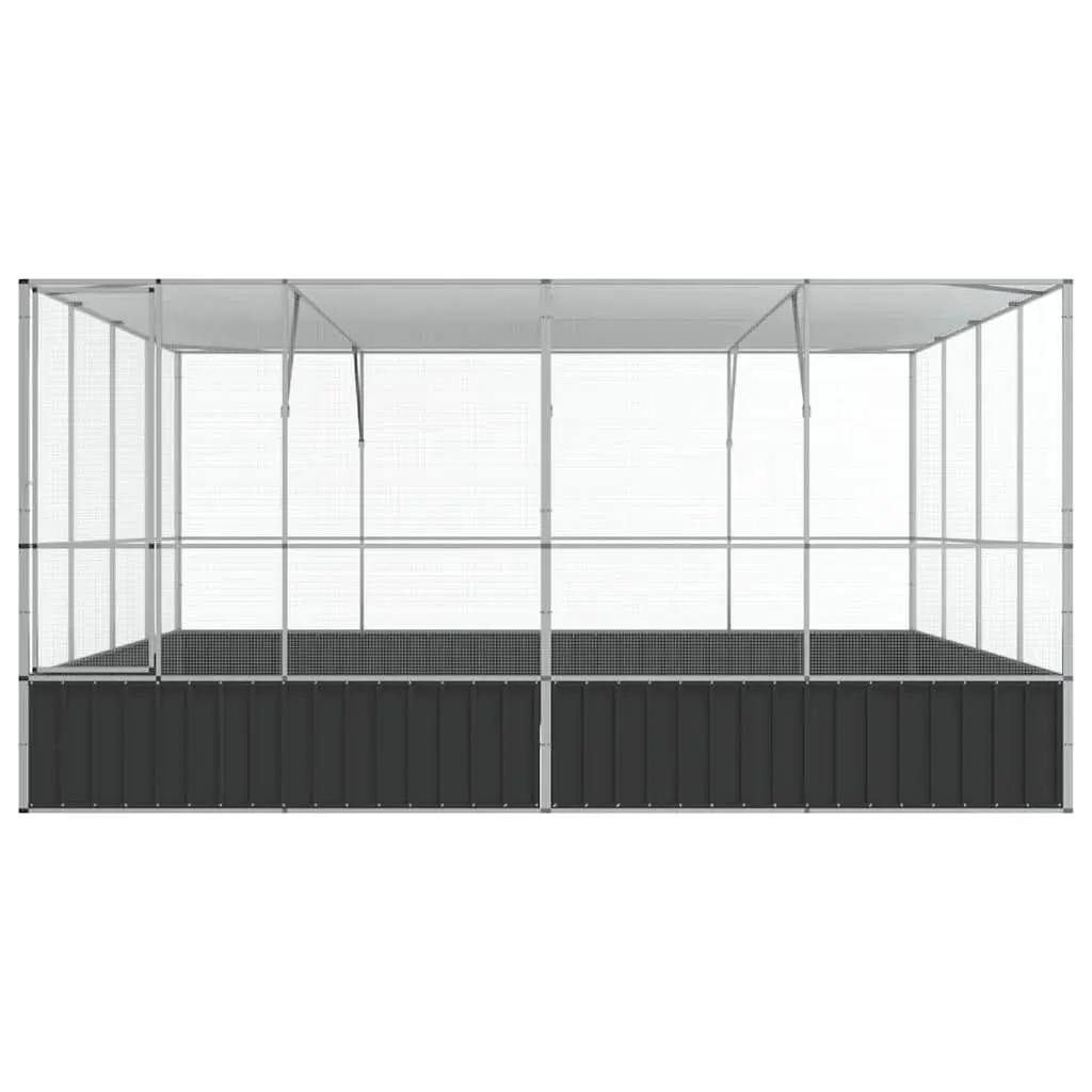 Large Bird Cage Galvanised Steel 418x414x212cm Mesh Enclosure