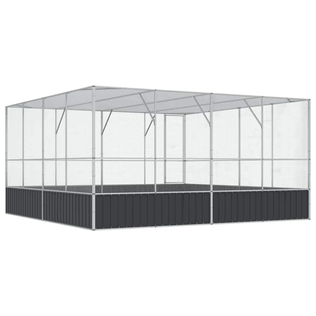 Large Bird Cage Galvanised Steel 418x414x212cm Mesh Enclosure