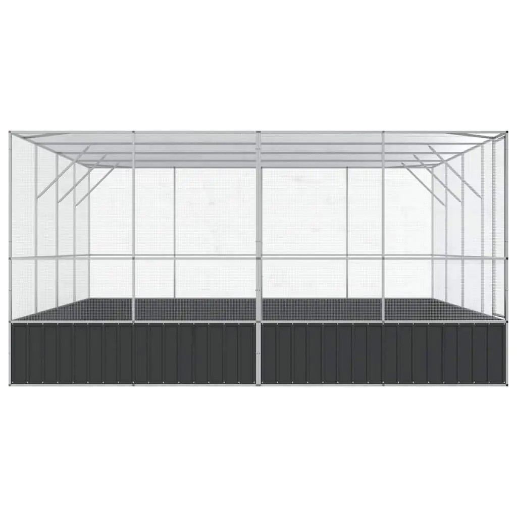 Large Bird Cage Galvanised Steel 418x414x212cm Mesh Enclosure