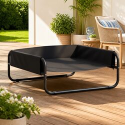 Premium Elevated Dog Bed with Steel Frame in Anthracite