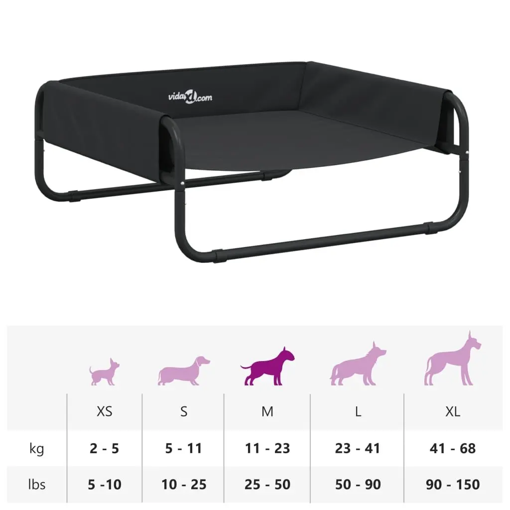 Elevated Dog Bed with Steel Frame in Anthracite