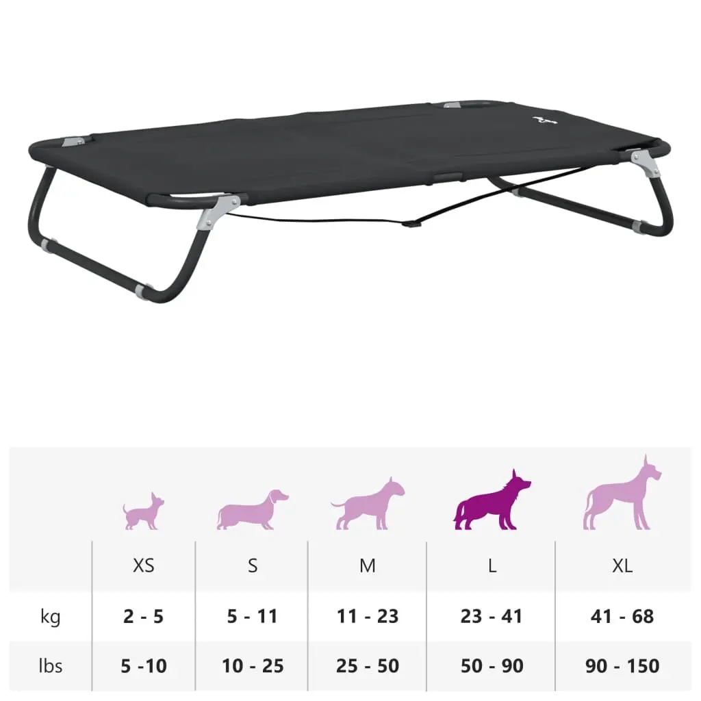 Dog Bed Oxford Fabric Foldable Elevated Cot Anthracite