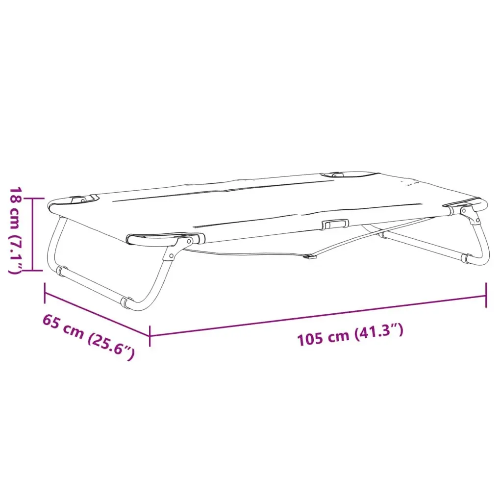 Dog Bed Oxford Fabric Foldable Elevated Cot Anthracite