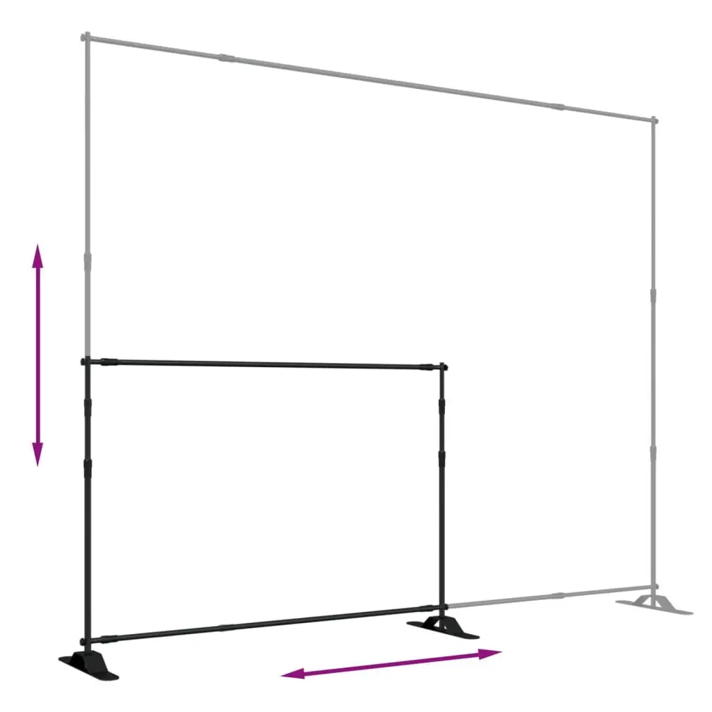 Black Adjustable Backdrop Stand for Photography 175-305cm