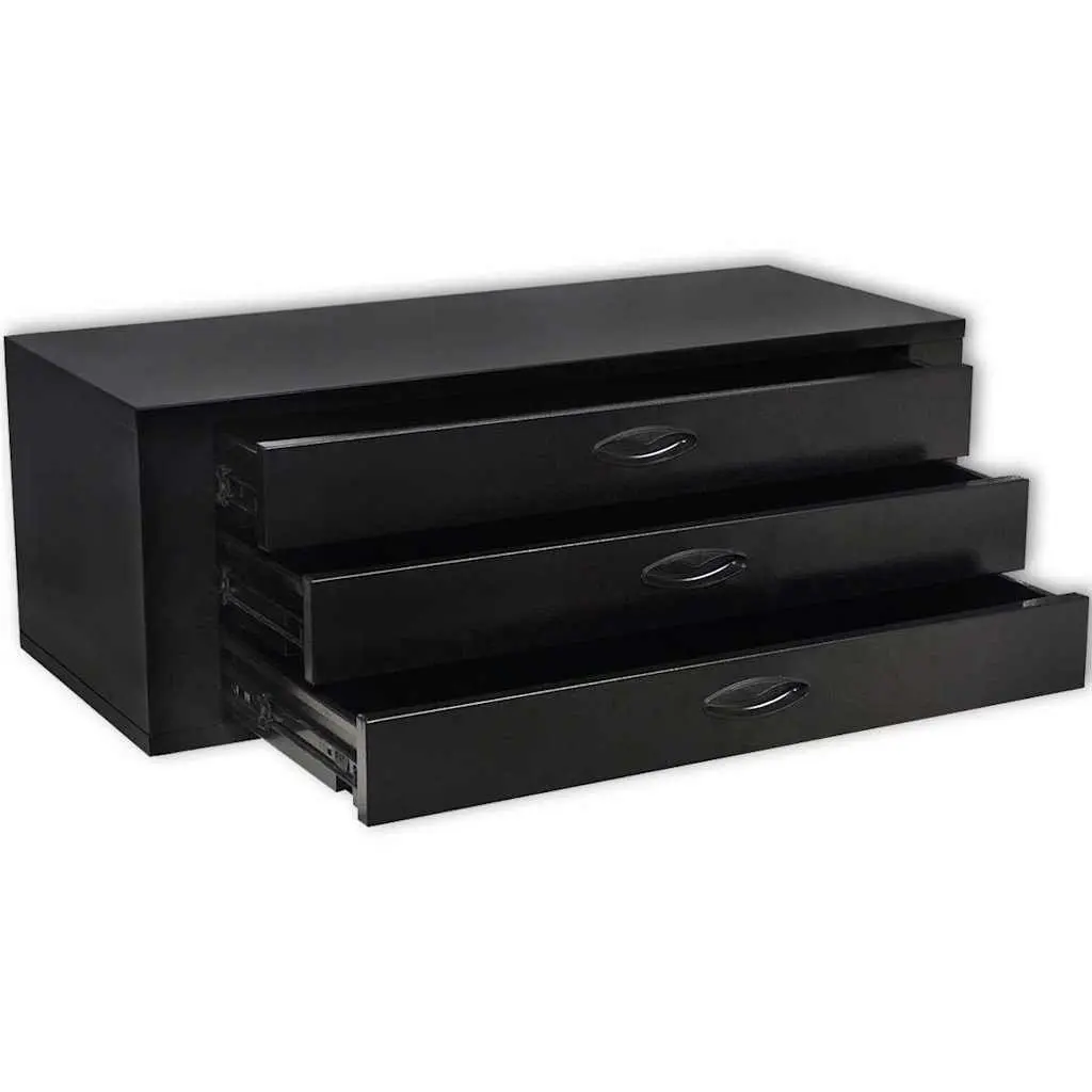 Metal Tool Chest with 3 Drawers in Black
