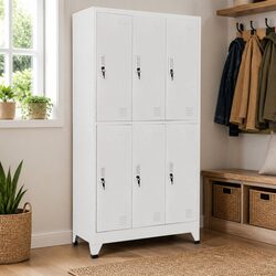Steel Storage Locker Cabinet with 6 Compartments