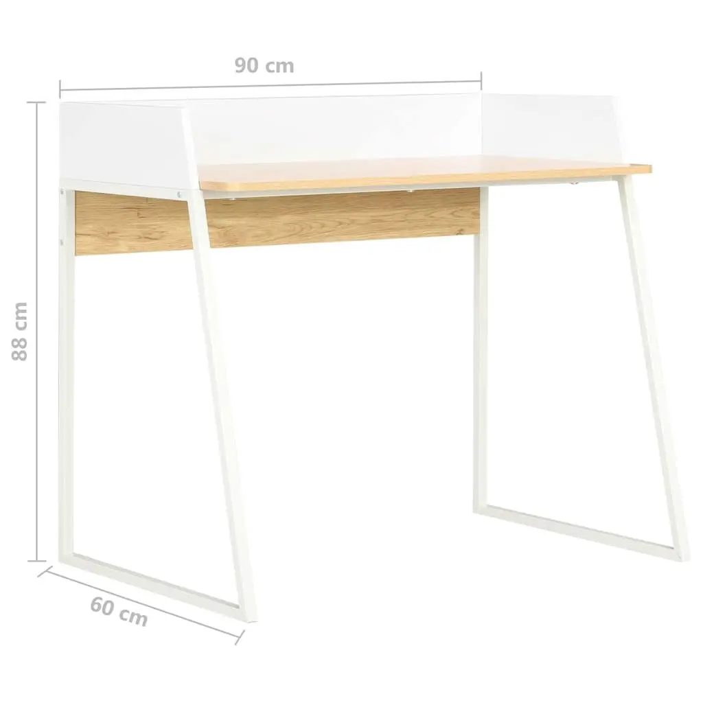 White Oak Desk with Elevated Boards