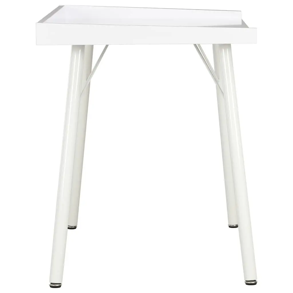 White Desk 90x50x79 cm Home Office Study Writing Table Compact Workstation