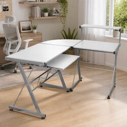 L-Shaped Corner Computer Desk for Efficient Workspace