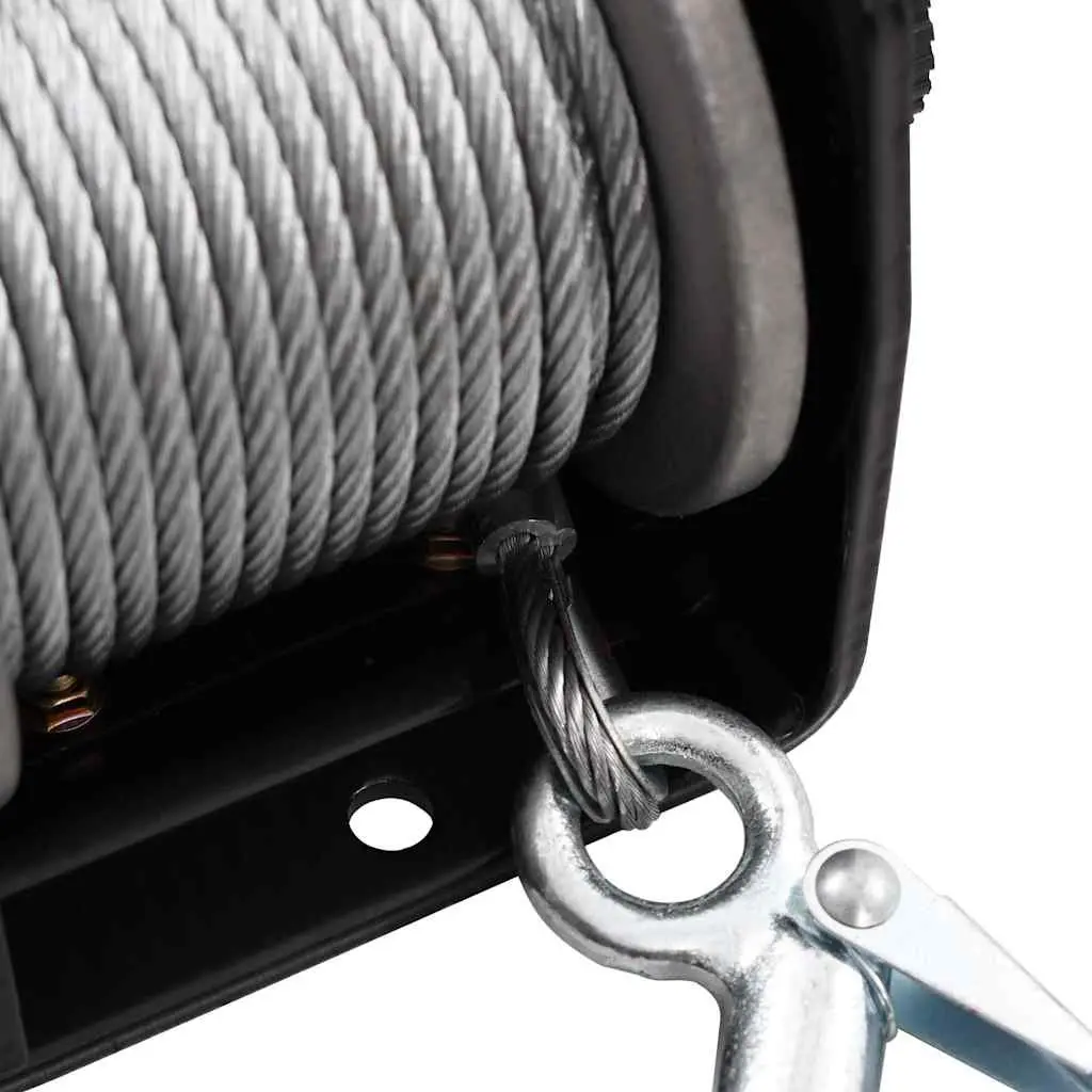 Electric Winch 12V Wire Rope 907kg Remote Control