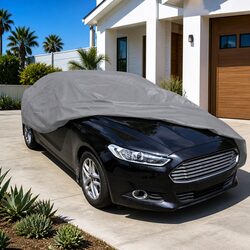High-Quality Grey Nonwoven Car Cover M for Sedans