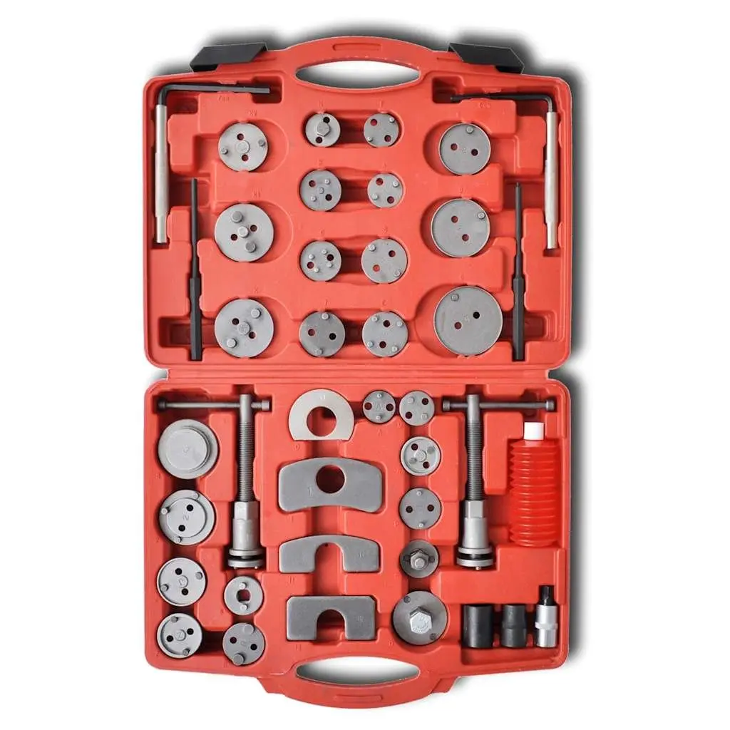 Brake Caliper Piston Wind Back Tool Kit Hardened Carbon Steel 40 Piece Set Silver