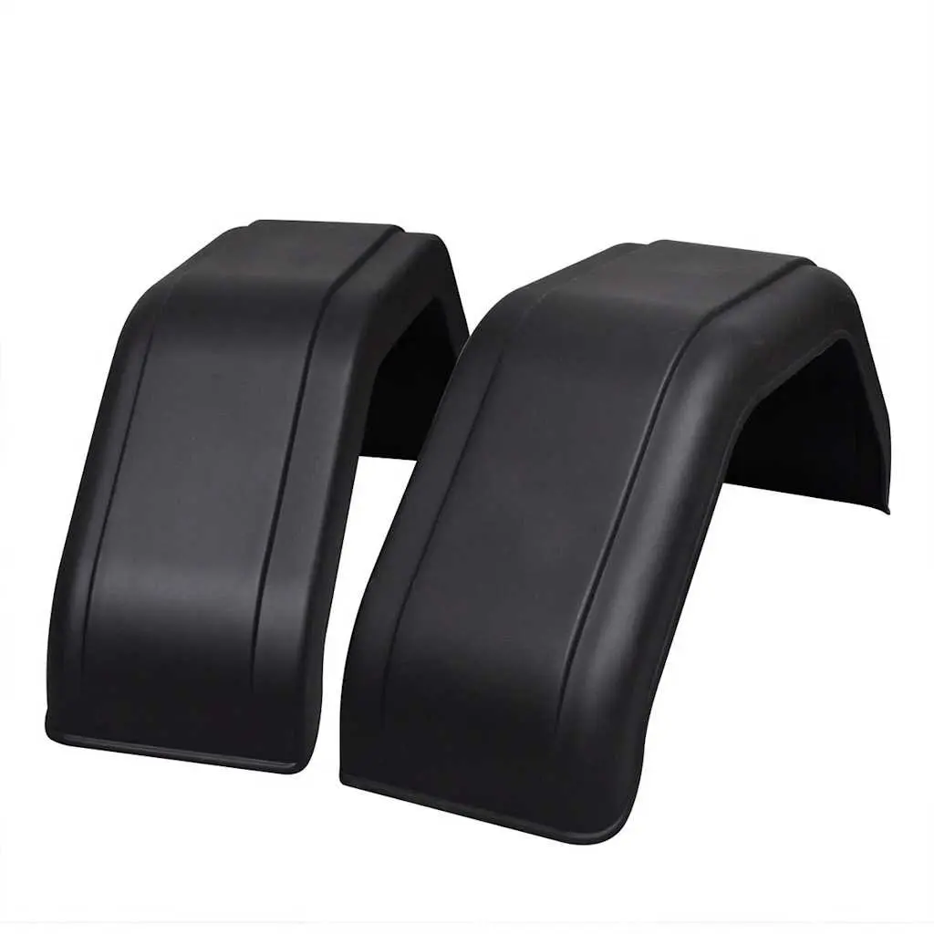 Black Mudguard Set for Trailer Wheels 220 x 760 mm