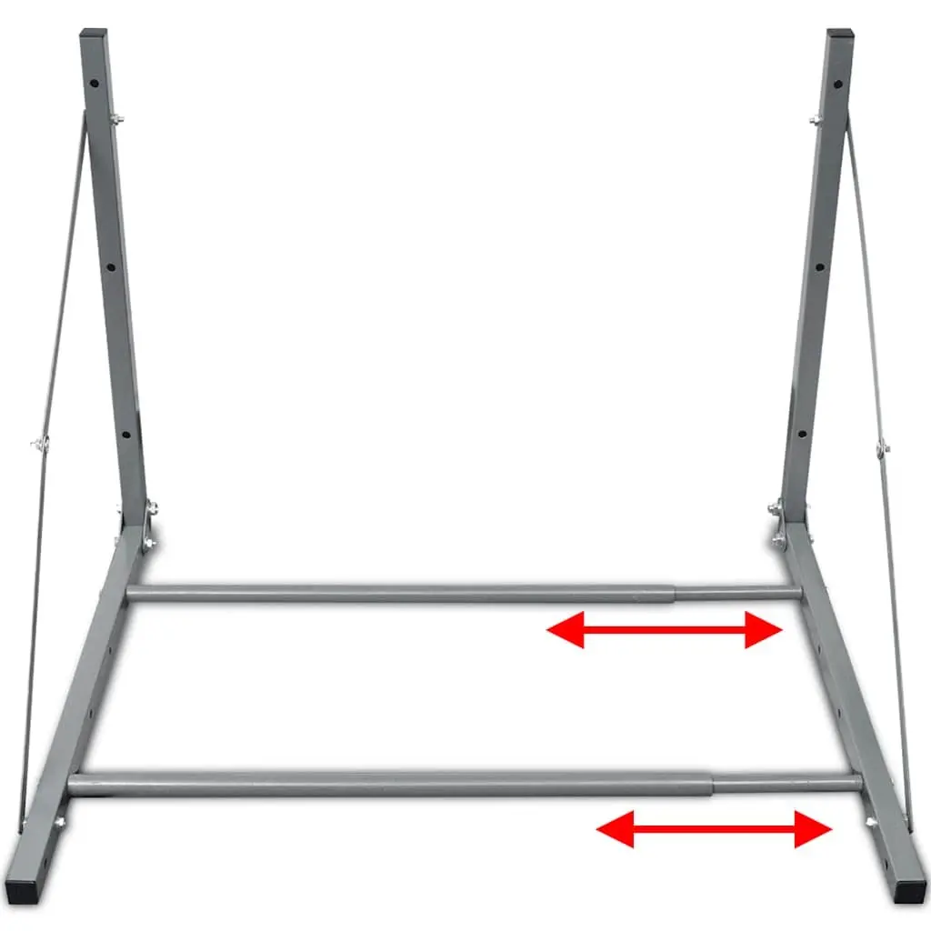 Foldable Tyre Rack Wall Mounted Storage Steel Adjustable 81-122cm Garage
