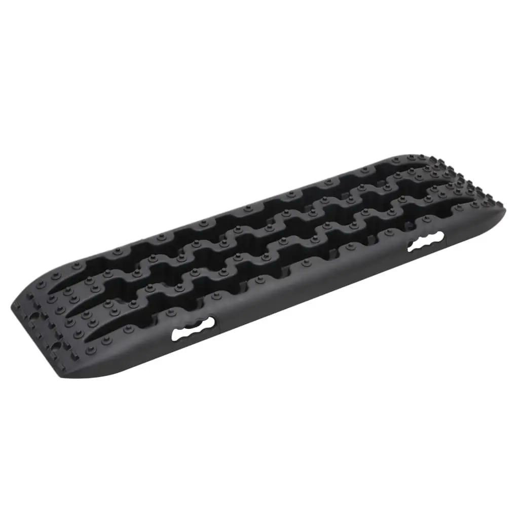 Traction Boards Reinforced Nylon 106 x 30.5 x 7 cm Black 2 Piece Off-Road Recovery Track Wheel Anti-Slip Teeth