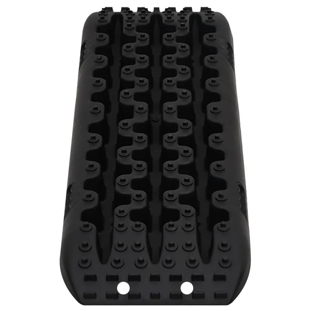Traction Boards Reinforced Nylon 106 x 30.5 x 7 cm Black 2 Piece Off-Road Recovery Track Wheel Anti-Slip Teeth